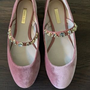 Louise et Cie velvet pink flats 7M 37